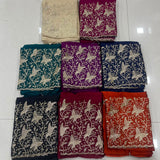 Beautiful Rangoli Cruch Silk Saree
