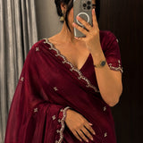 Designer Beds Work Silk Saree