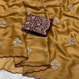 Beautiful Silk Embroidered Saree