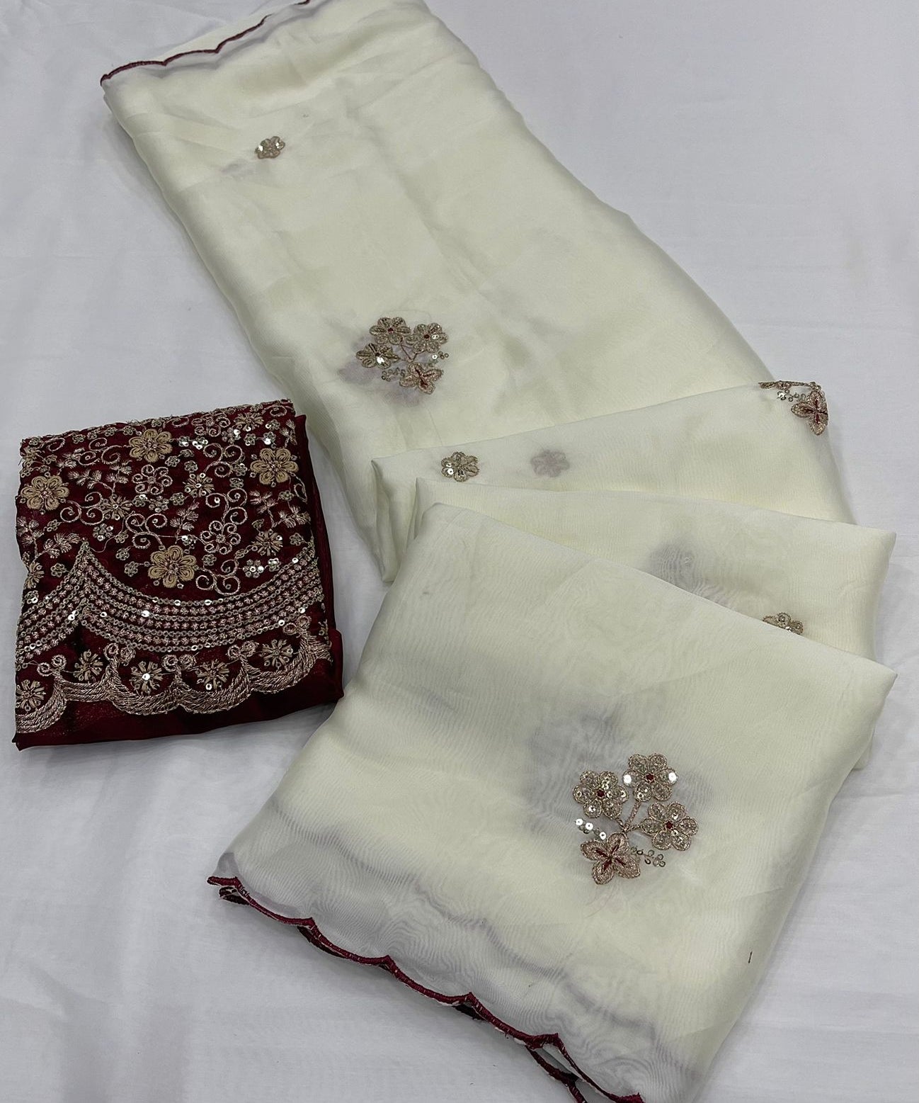 Beautiful Silk Embroidered Saree