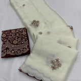 Beautiful Silk Embroidered Saree
