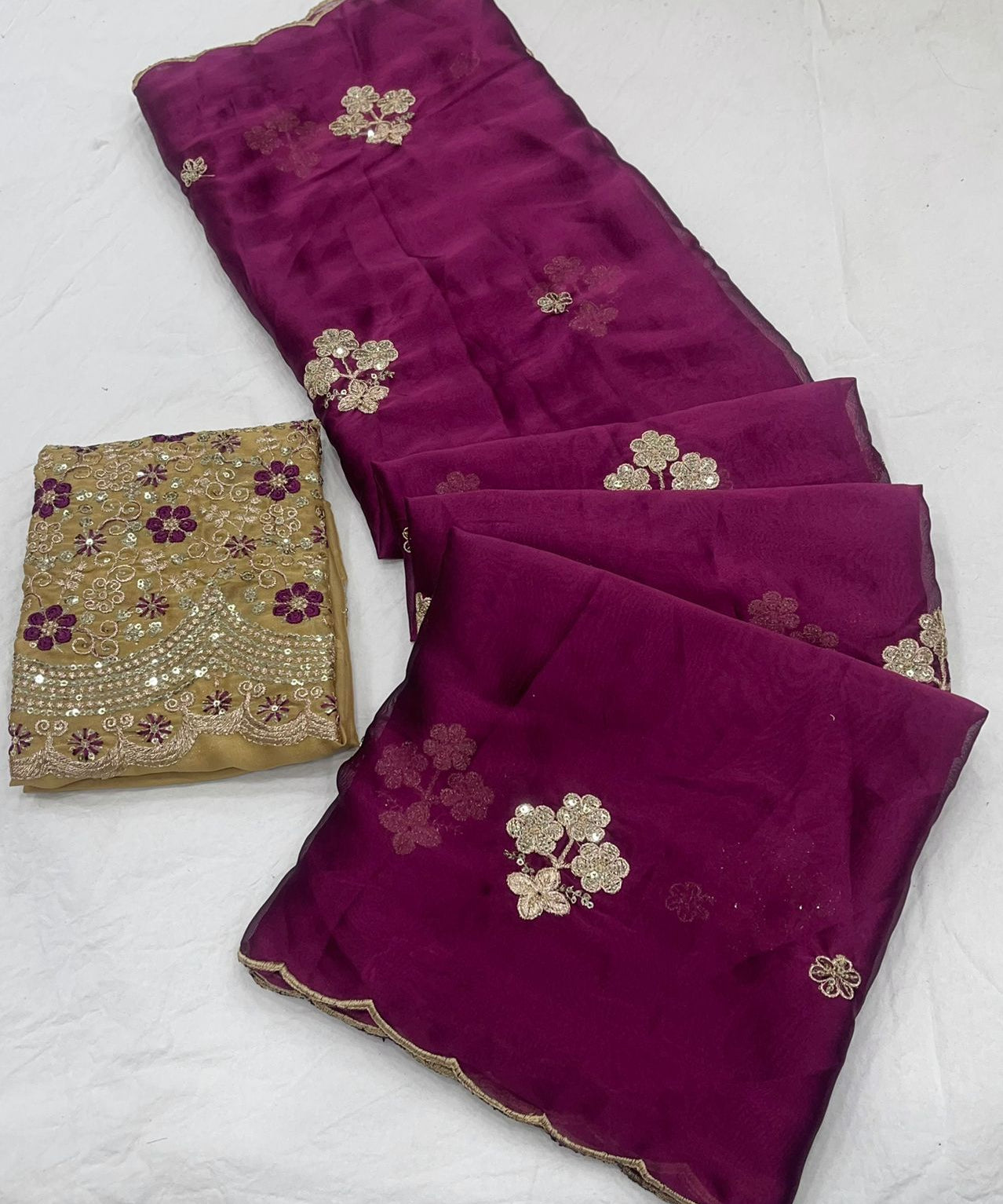 Beautiful Silk Embroidered Saree