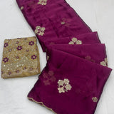 Beautiful Silk Embroidered Saree