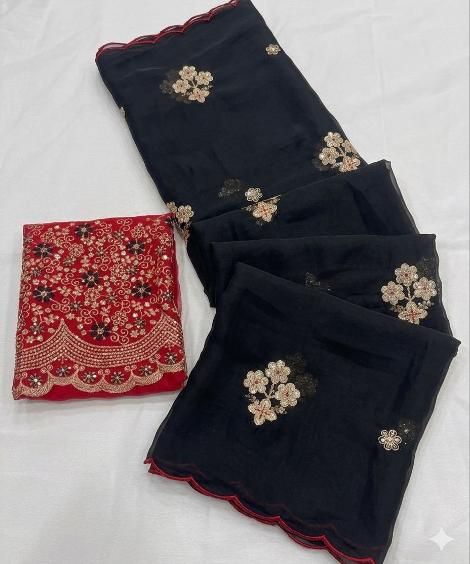 Beautiful Silk Embroidered Saree