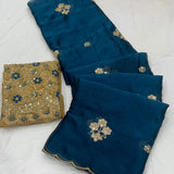 Beautiful Silk Embroidered Saree