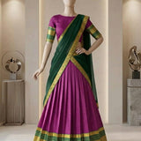 South Style Kanjivaram Silk Lehenga