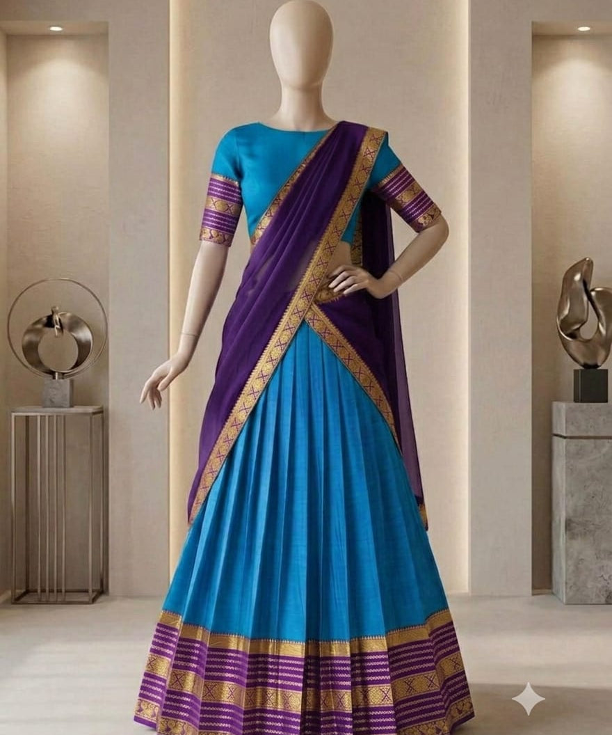 South Style Kanjivaram Silk Lehenga
