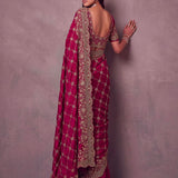 Amazing Metalic Dori Embroidered Wedding Saree