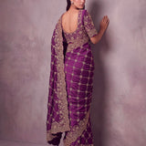Amazing Metalic Dori Embroidered Wedding Saree