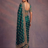 Amazing Metalic Dori Embroidered Wedding Saree