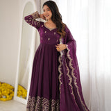Festive Fendy Silk Anarkali Gown