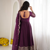 Festive Fendy Silk Anarkali Gown