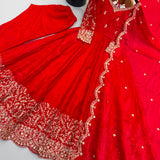 Festive Fendy Silk Anarkali Gown