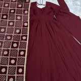 Premium Roman Silk Anarkali Gown