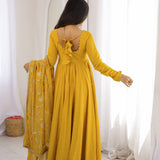 Premium Roman Silk Anarkali Gown