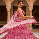 Pretty Pink Embroidered Lehenga