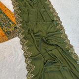 Symphony Gold Olive Embroidered Lehenga