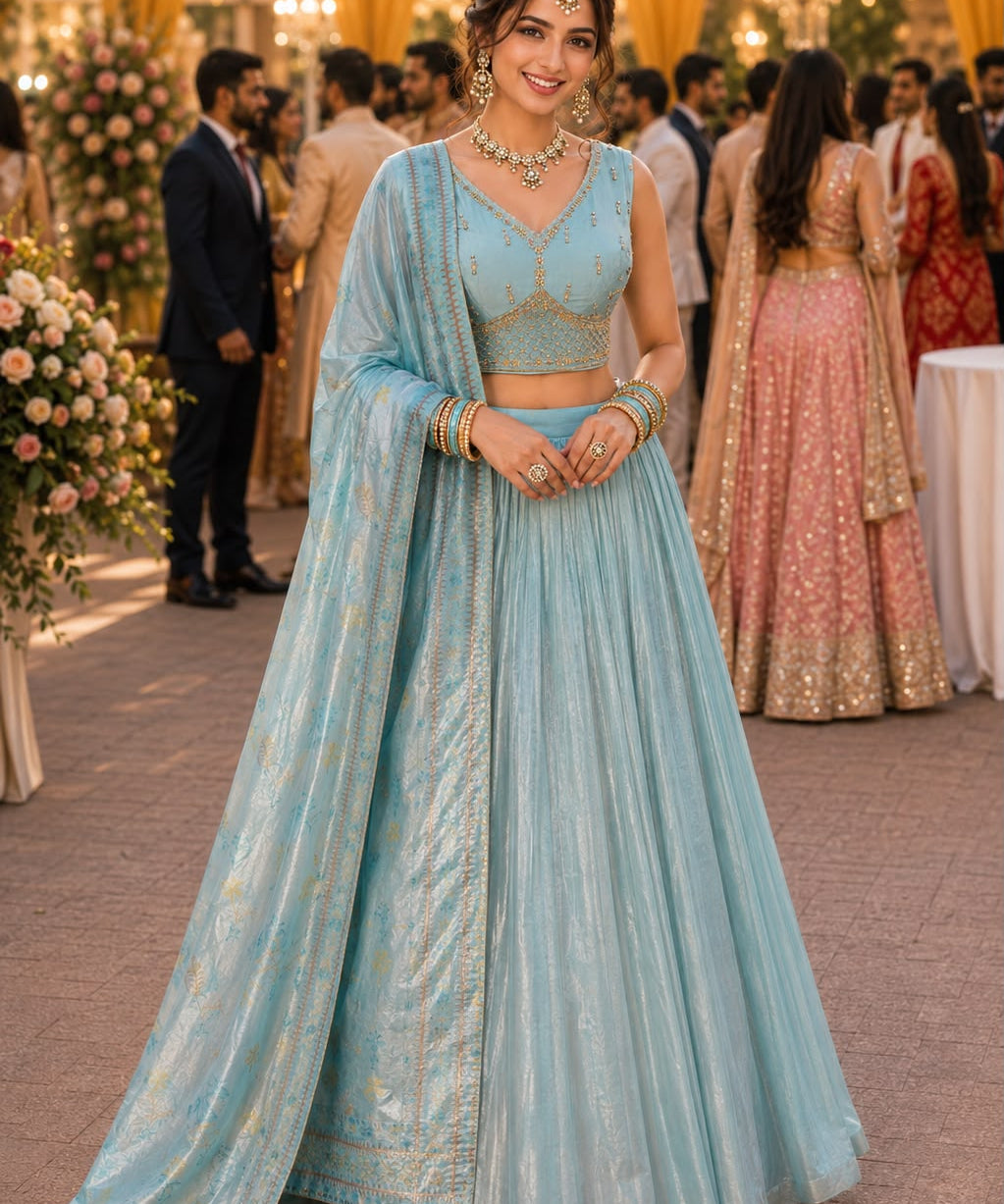 Shehnaz Premium Tissue Lehenga