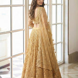 Alizeh Golden Wedding Embroidered Lehenga