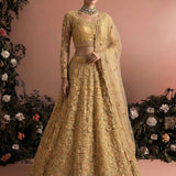Alizeh Golden Wedding Embroidered Lehenga
