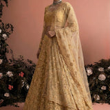 Alizeh Golden Wedding Embroidered Lehenga
