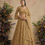 Alizeh Golden Wedding Embroidered Lehenga