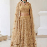 Alizeh Golden Wedding Embroidered Lehenga
