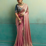 Soiree Silky Velvet Satin Saree