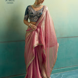 Soiree Silky Velvet Satin Saree
