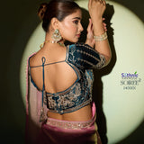 Soiree Silky Velvet Satin Saree
