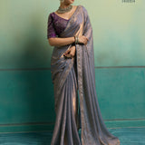 Soiree Silky Velvet Satin Saree