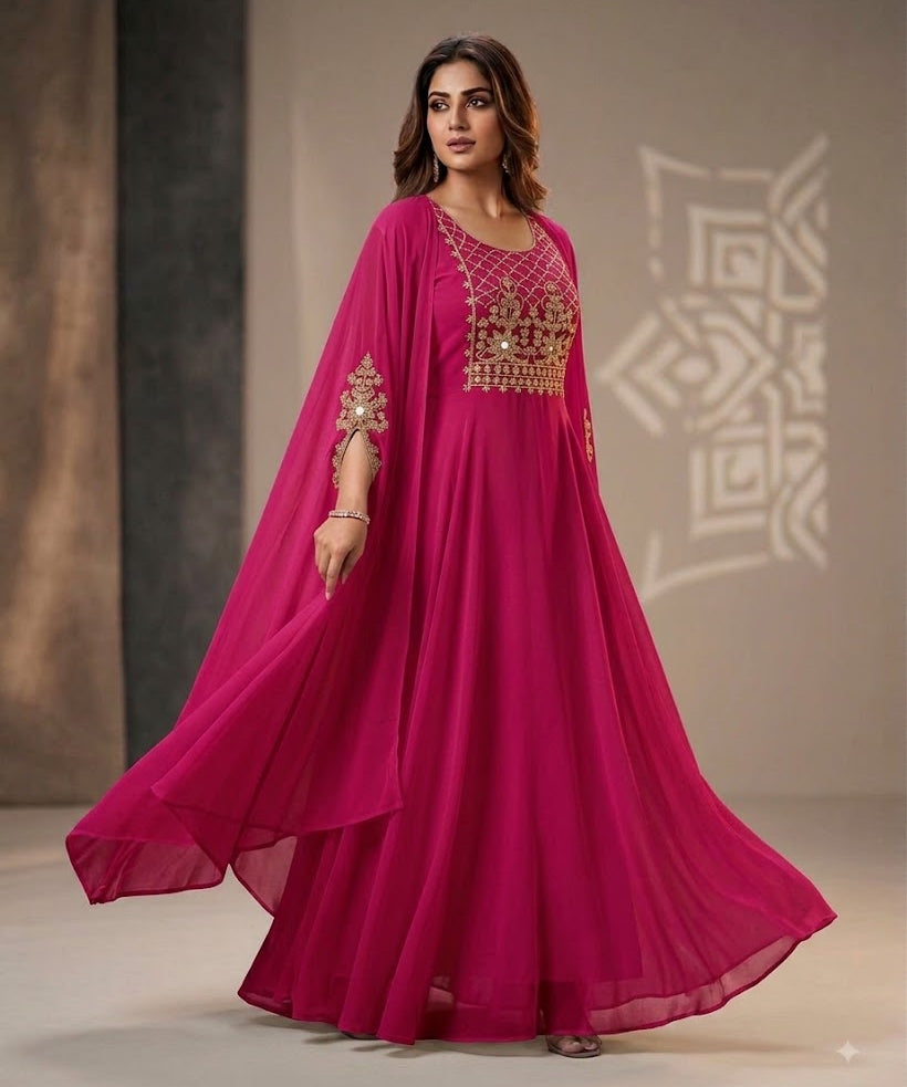 Designer Georgette Anarkali Gown