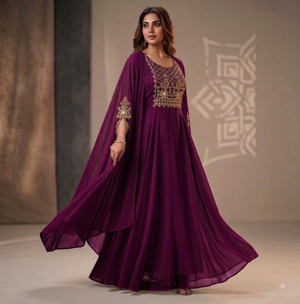 Designer Georgette Anarkali Gown