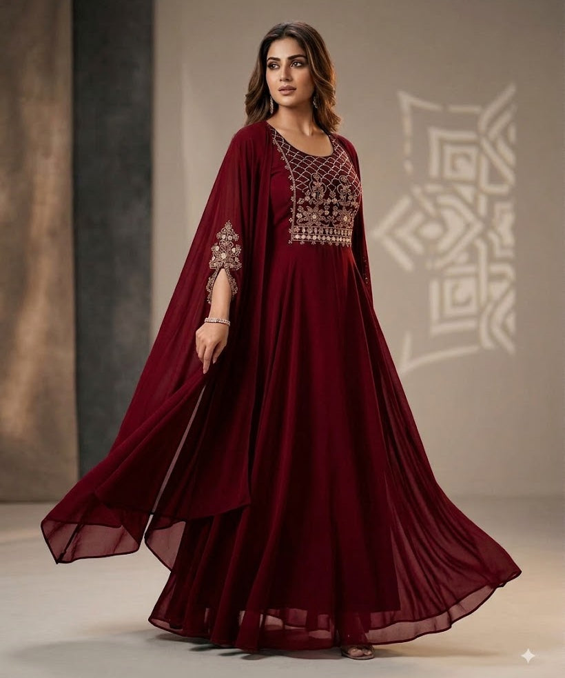 Designer Georgette Anarkali Gown