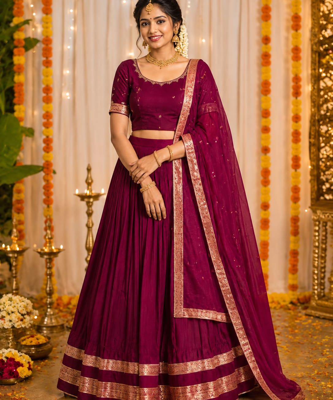 Elegant Soft Silk Lehenga Choli