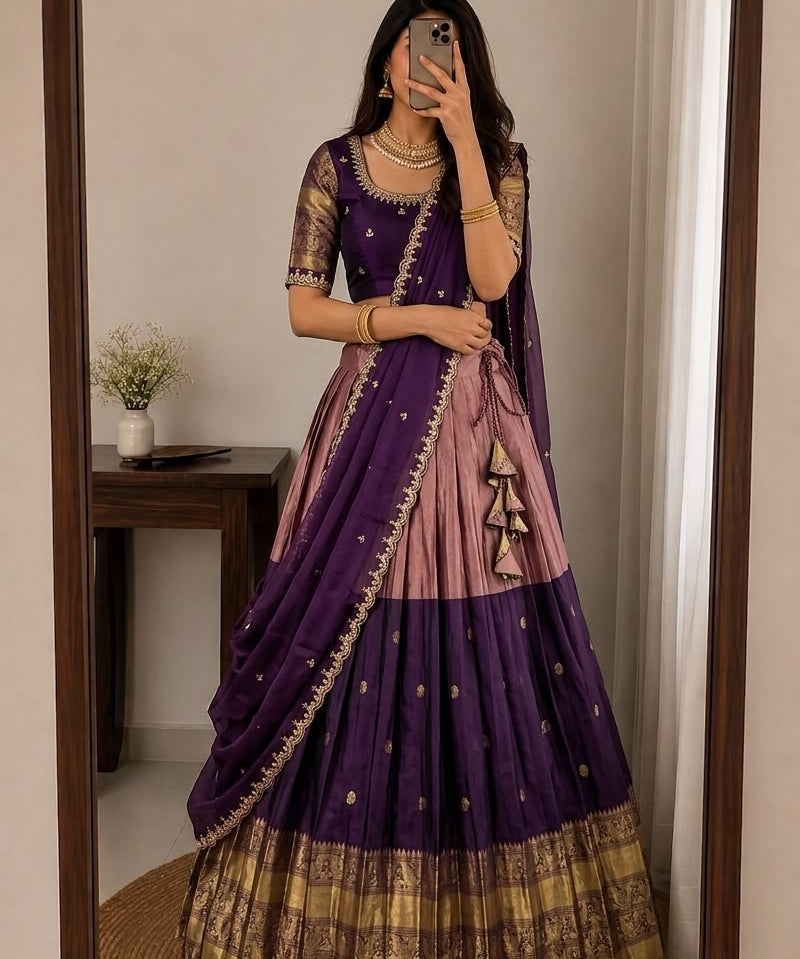 Elevate Kanjivaram Silk Lehenga