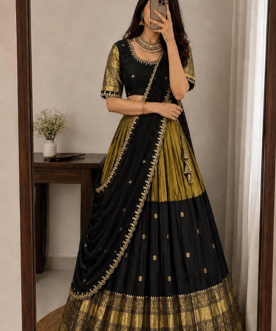 Elevate Kanjivaram Silk Lehenga