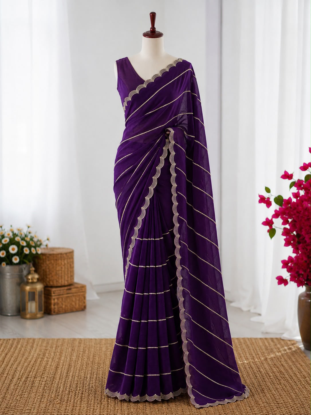 Excluisve Space Silk Saree