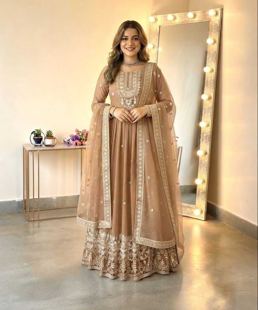 Designer Embroidered Anarkali Gown