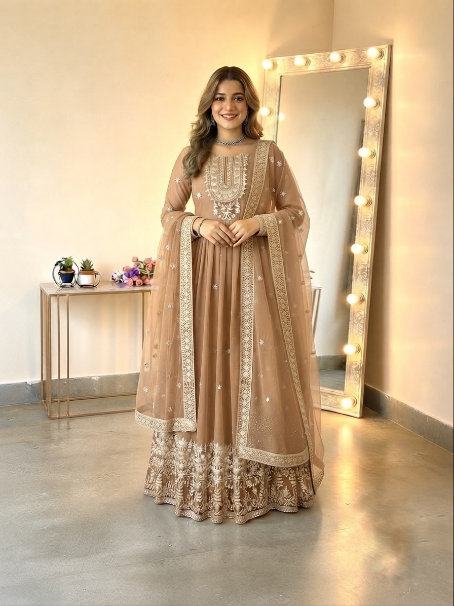 Designer Embroidered Anarkali Gown