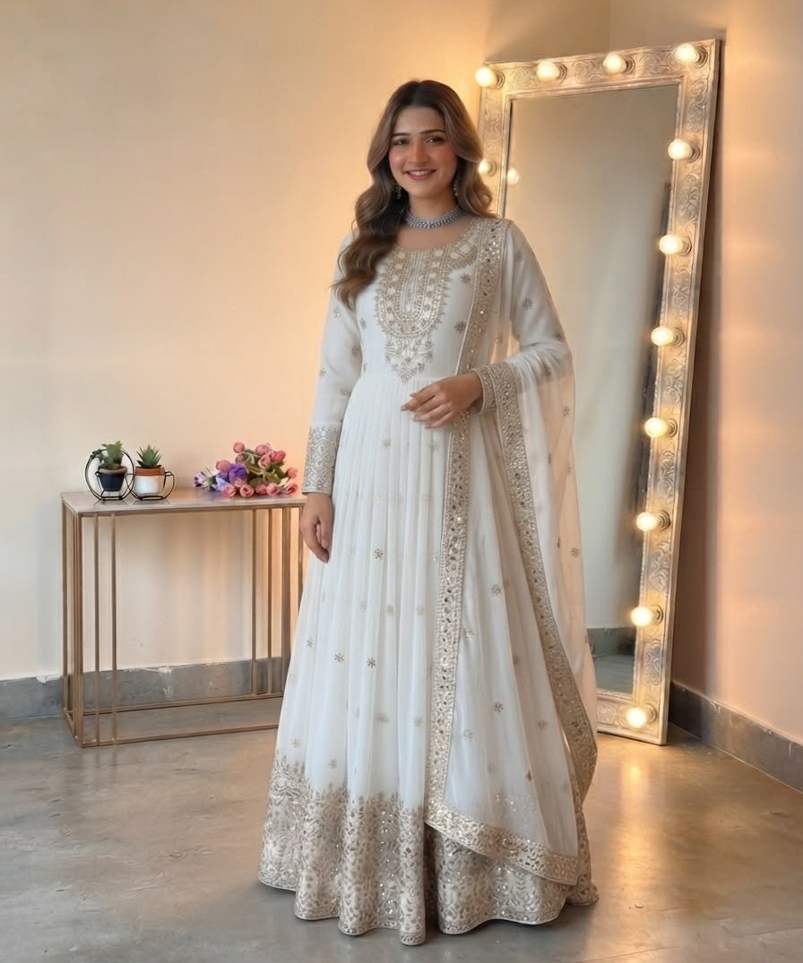 Designer Embroidered Anarkali Gown