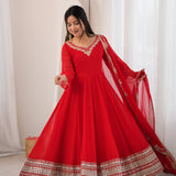 Tometo Pink Festive Anarkali Gown