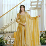Elegant Salsa Silk Anarkali Gown