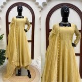 Elegant Salsa Silk Anarkali Gown