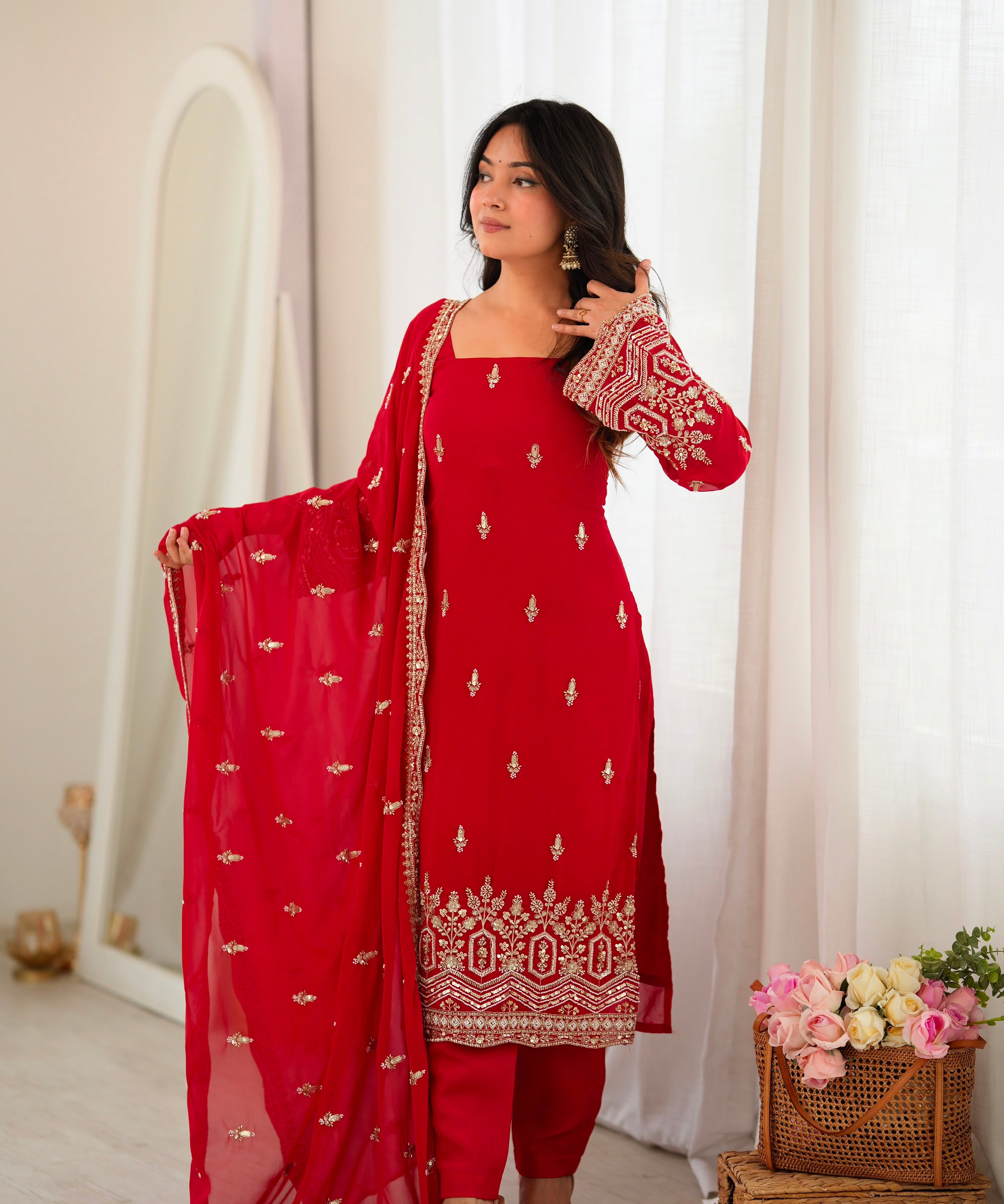 Classic Panjabi Style Embroidered Suit