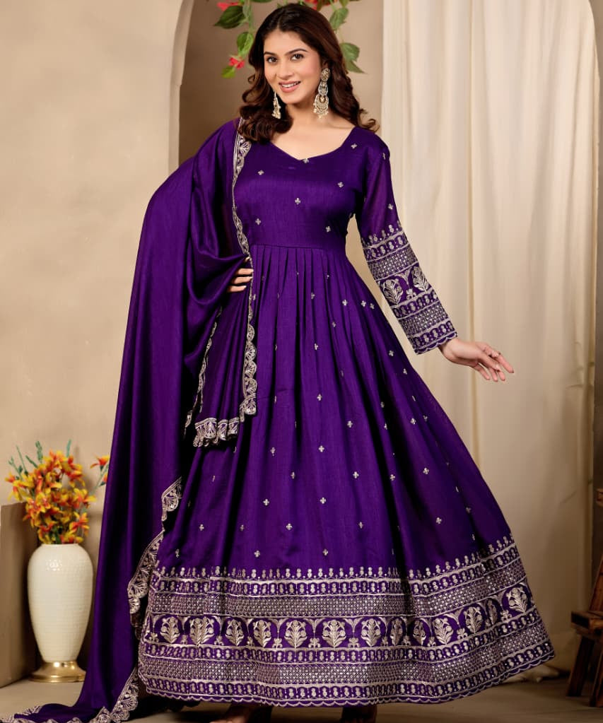 Premium Jiyanshi Art Silk Gown