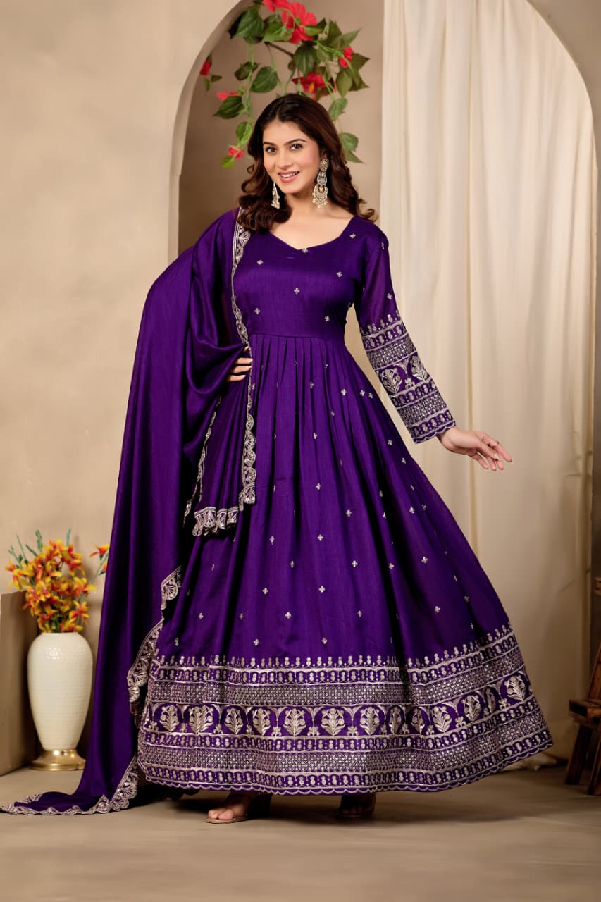 Premium Jiyanshi Art Silk Gown