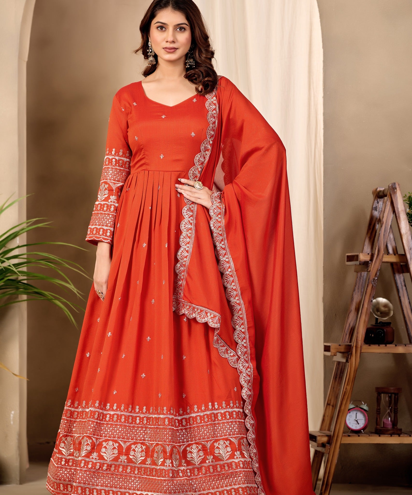Premium Jiyanshi Art Silk Gown