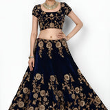 Elegance Embroidered Velvet Lehenga