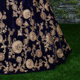 Elegance Embroidered Velvet Lehenga